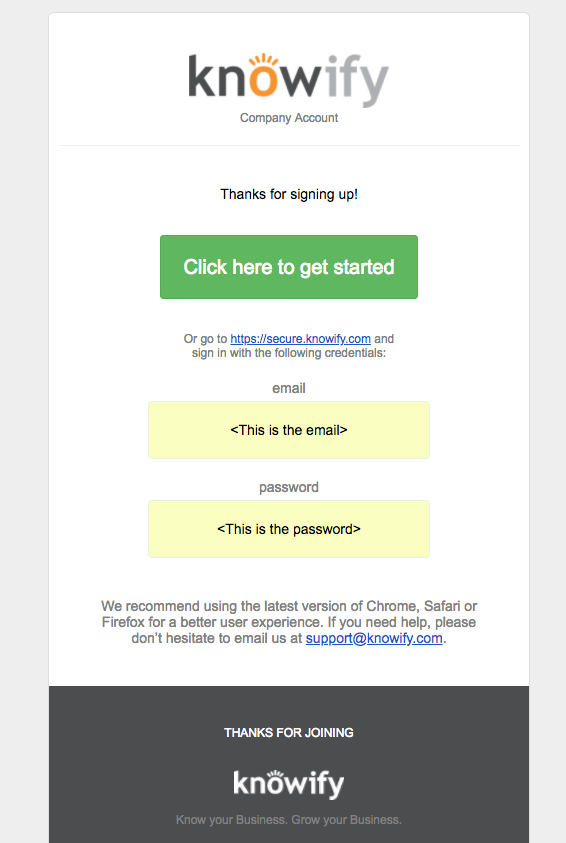 Login Credentials
