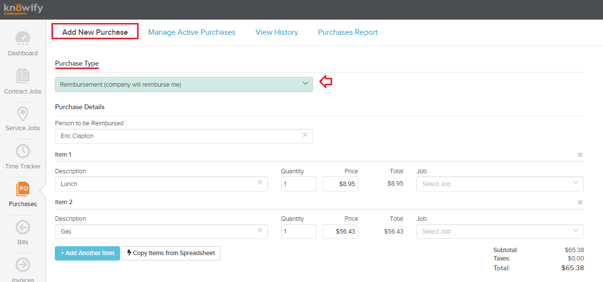 Reimbursement-1 How do Reimbursements work in Knowify?