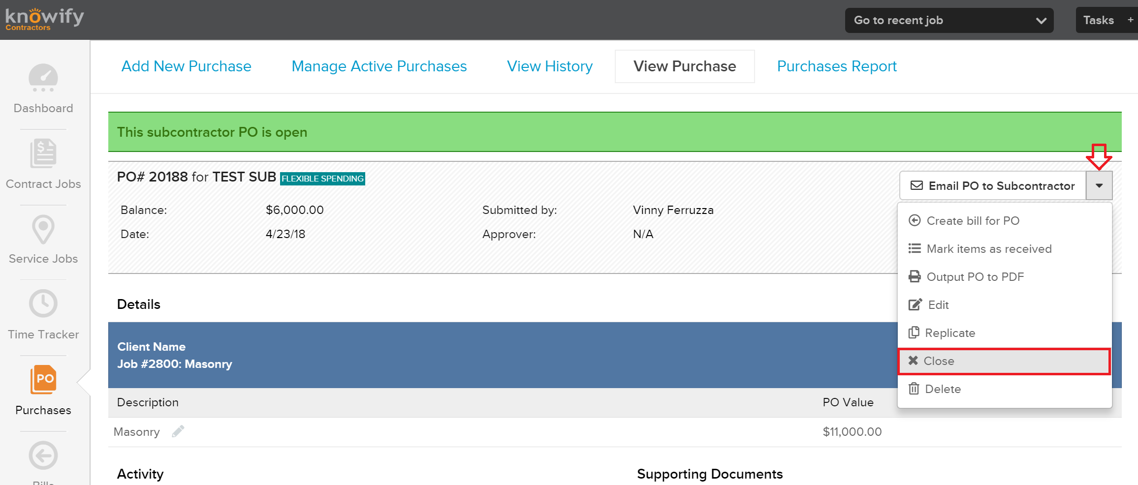 closePO1 Closing Bills and POs