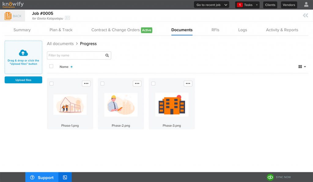 Grid view | Document management | Knowify