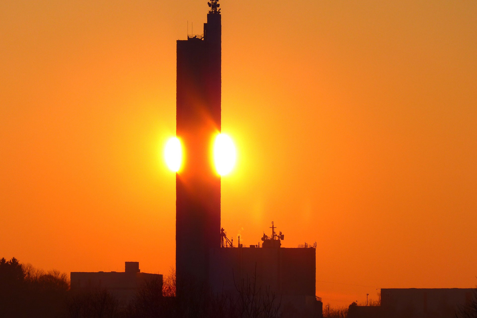 Sunset in a jobsite