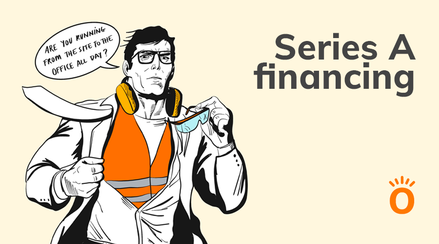Illustration of a contractor superhero to announce Knowify Series A financing | Knowify