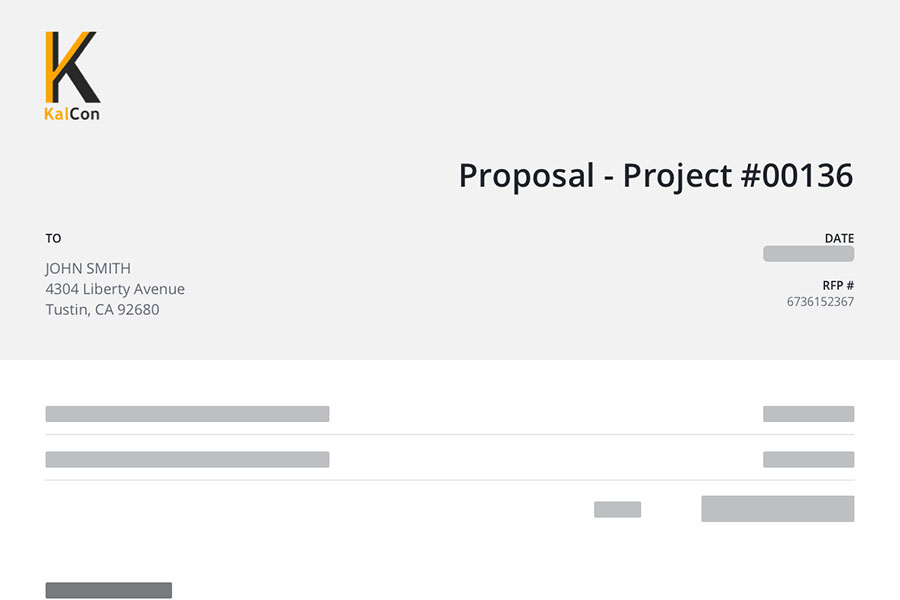 Abstraction of a construction proposal | Proposals | Knowify