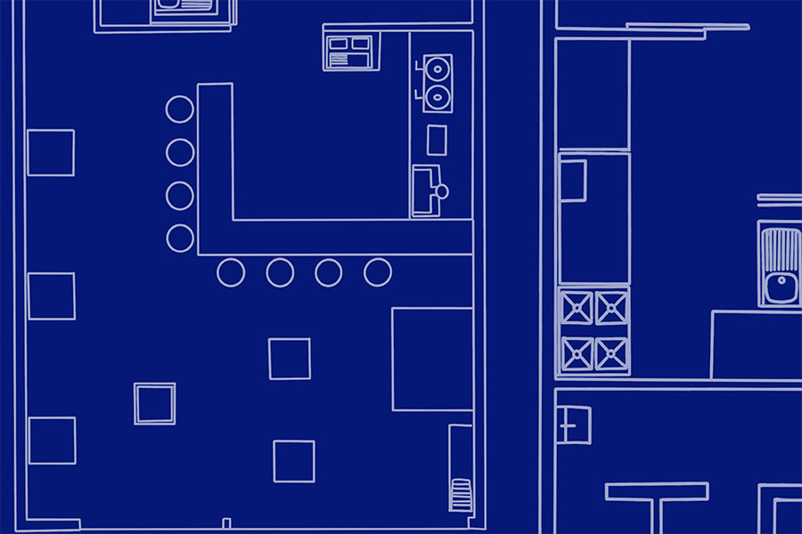 Abstraction of a blue print of a commercial project | Bid to win | Knowify