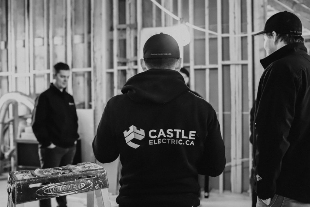 Picture of the Castle Electric's crew on site | Castle Electric | Knowify case study
