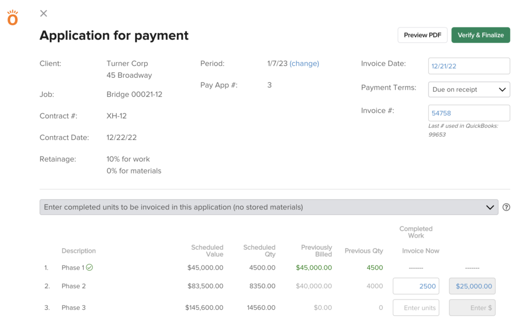 Unit-based AIA Invoicing | December updates | Knowify