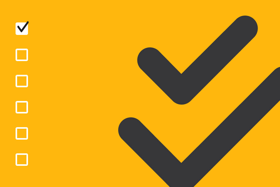 Visual using check boxes and check marks iconography | Construction bid proposal checklist | Knowify