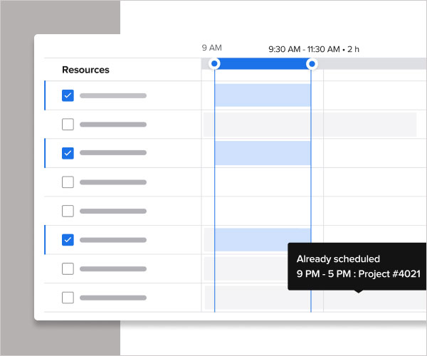 Scheduling view to dispatch service jobs | Service work | Knowify features
