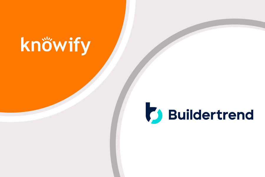 Visual with Knowify and Buildertrend logos | Knowify vs. Buildertrend | Knowify