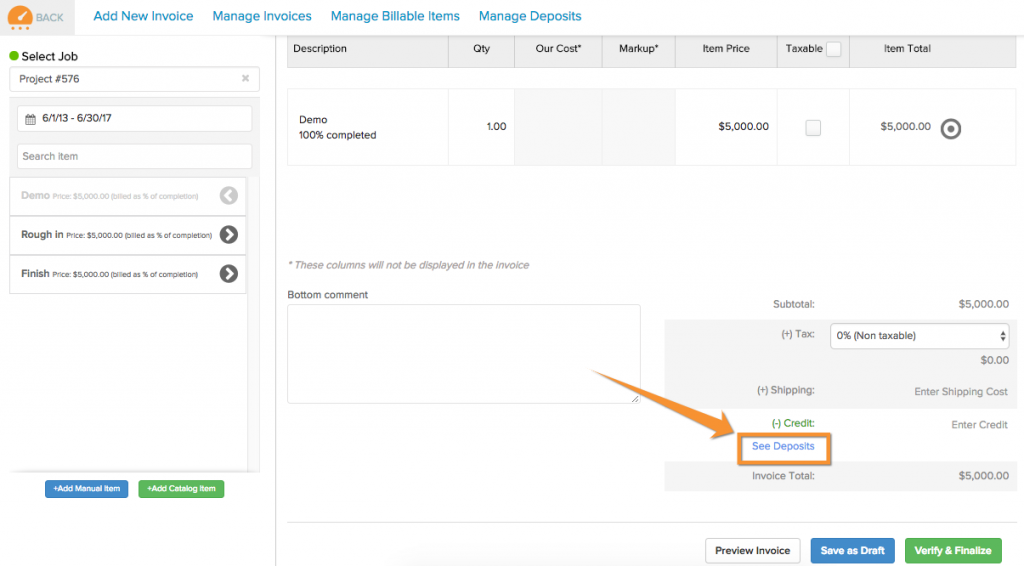 How deposits work in Knowify Knowify