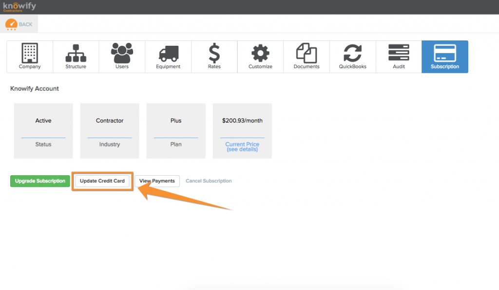 How Do I Update My Billing Information For Knowify Knowify