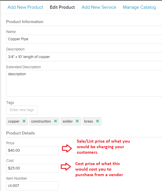 Pricing materials on the contract - Knowify